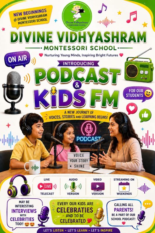Podcast & Kids FM launch poster